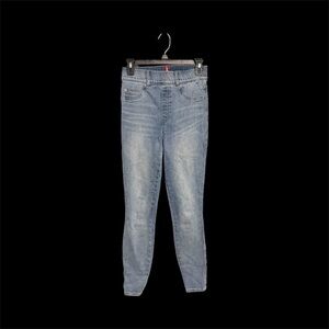 SPANX  Distressed Women's Skinny Shaping Pull-up Jeans in Light Blue